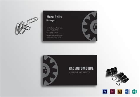 automotive business card holder